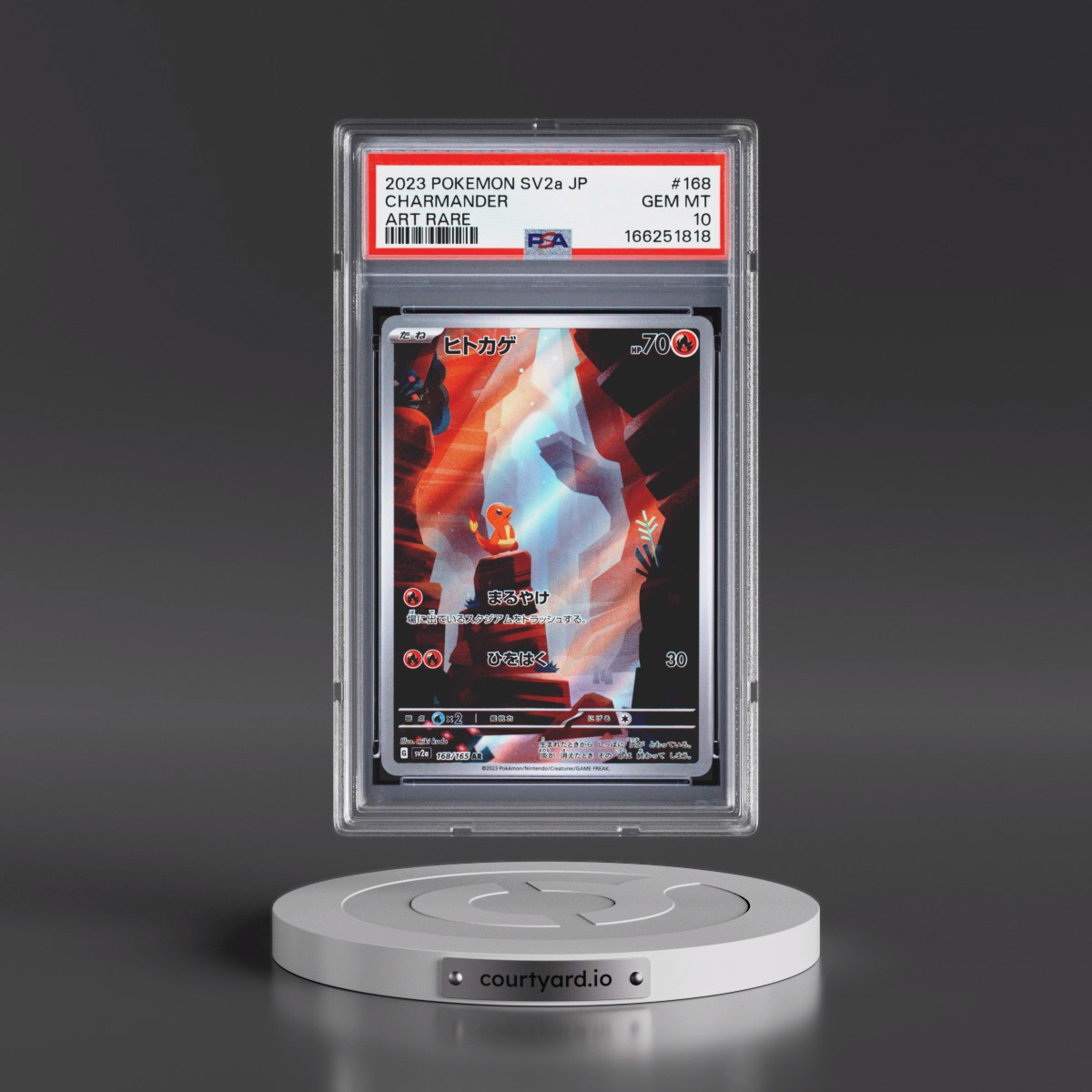 2023 Pokémon Sv2a-Pokémon Card 151 #168 Charmander - Art Rare (PSA 10 GEM MINT)
