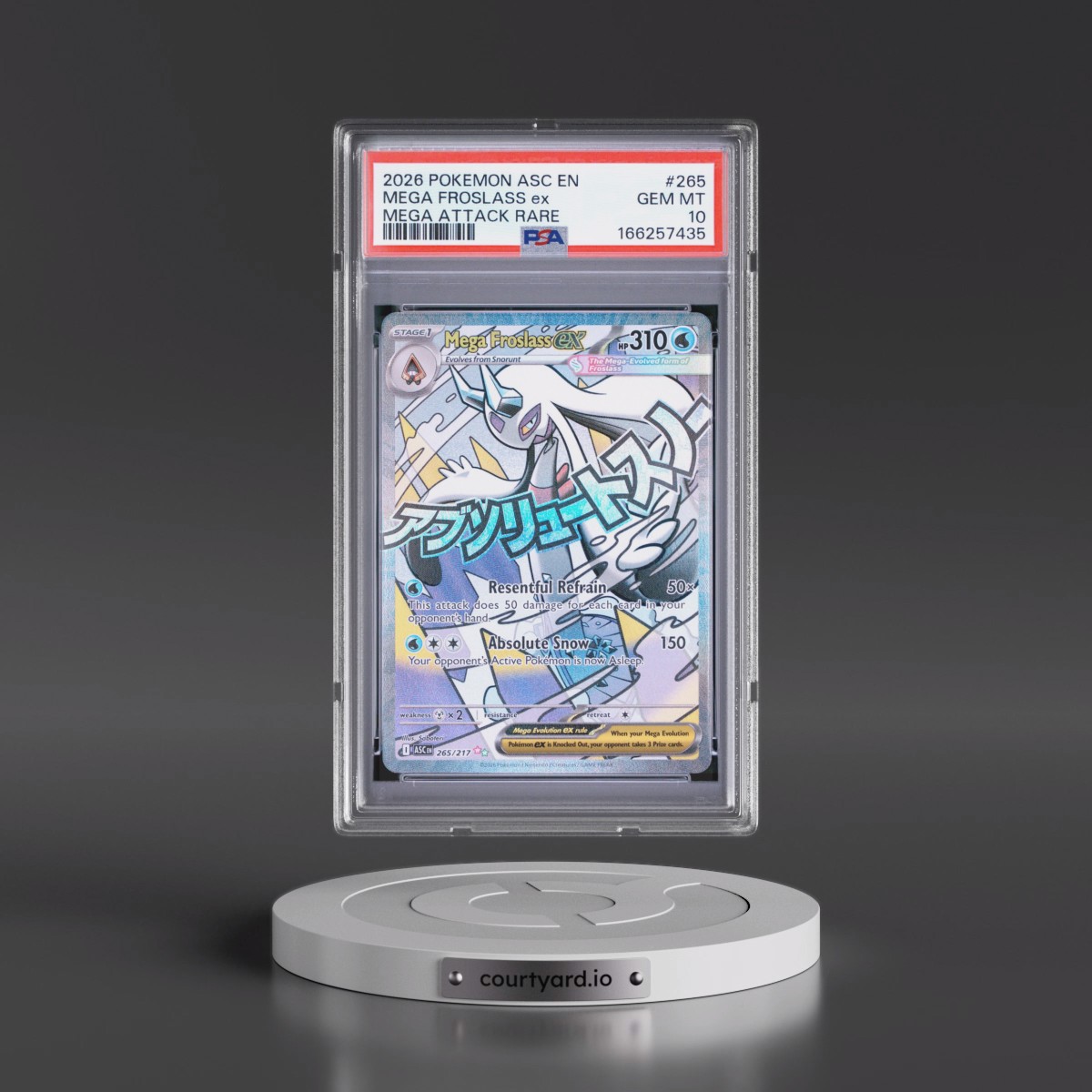 2026 Pokémon Asc EN-Ascended Heroes #265 Mega Froslass EX - Holo Mega Attack Rare (PSA 10 GEM MINT)