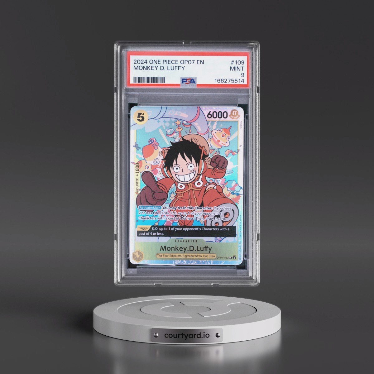 2024 One Piece OP07-500 Years in the Future #109 Monkey D. Luffy (PSA 9 MINT)