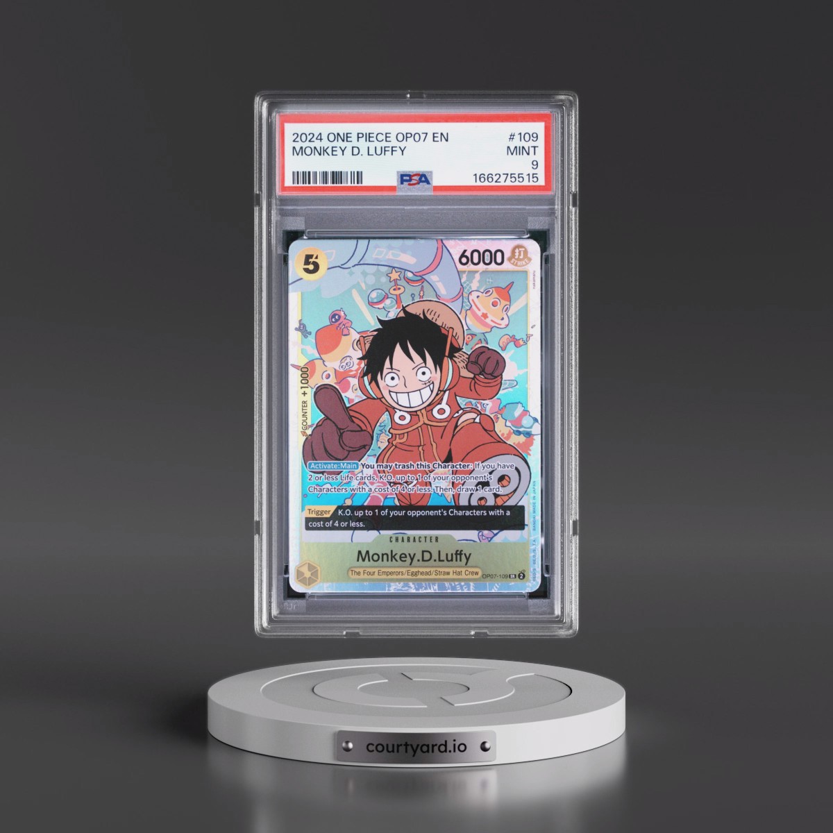 2024 One Piece OP07-500 Years in the Future #109 Monkey D. Luffy (PSA 9 MINT)