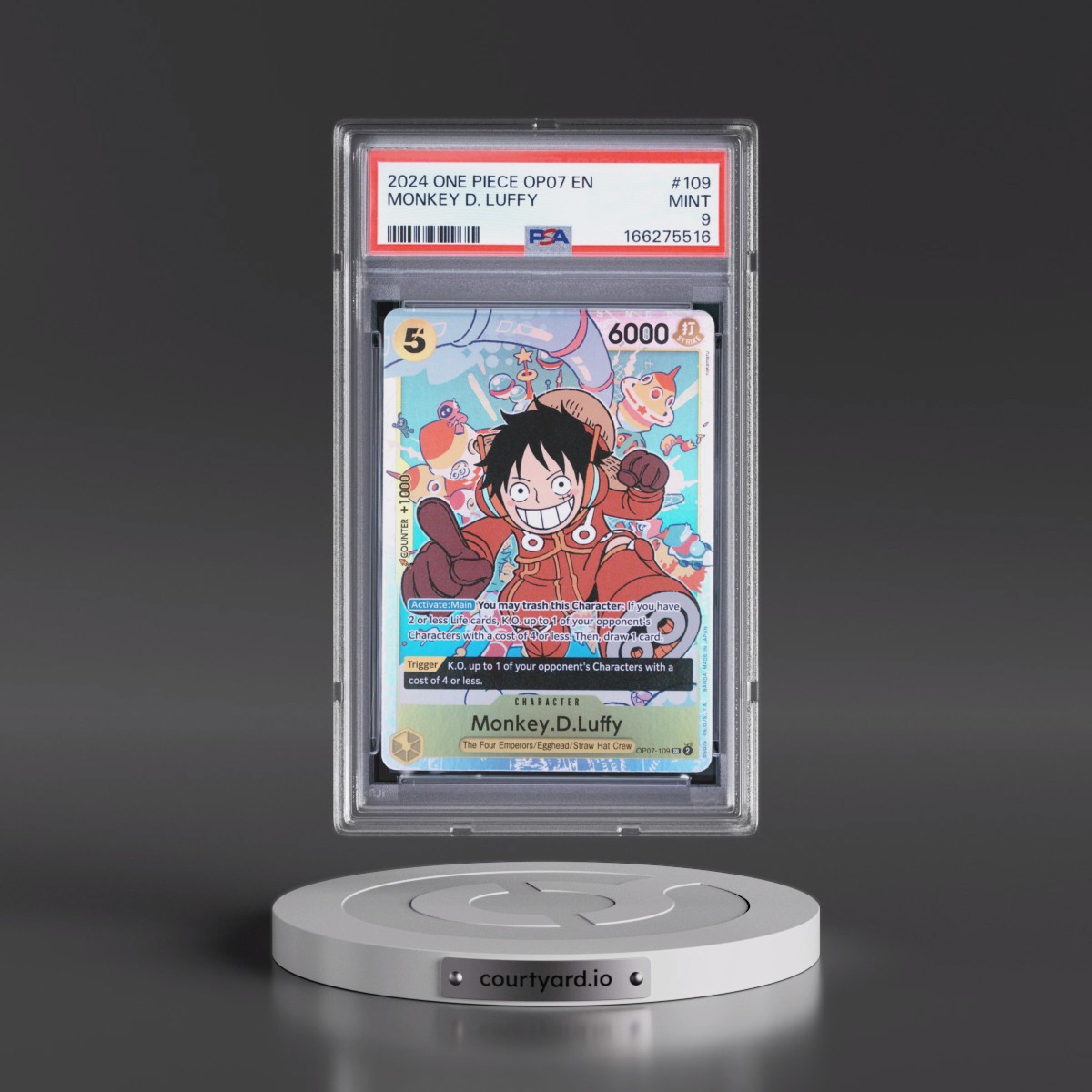 2024 One Piece OP07-500 Years in the Future #109 Monkey D. Luffy (PSA 9 MINT)