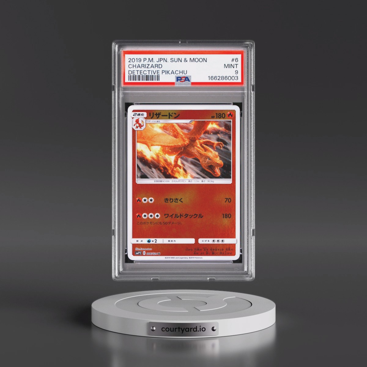 2019 Pokémon Sun & Moon Detective Pikachu #6 Charizard (PSA 9 MINT)