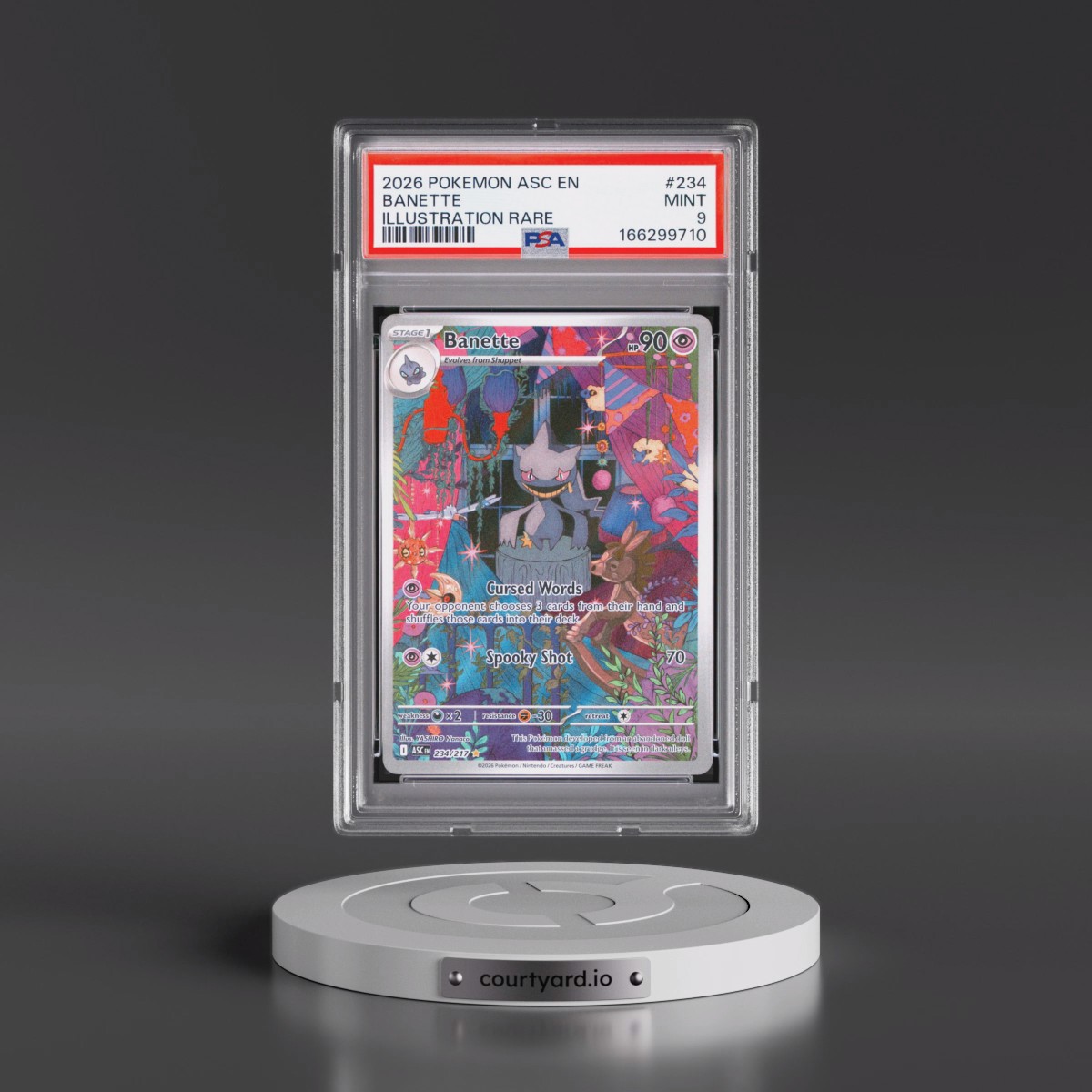 2026 Pokémon Asc EN-Ascended Heroes #234 Banette - Illustration Rare (PSA 9 MINT)