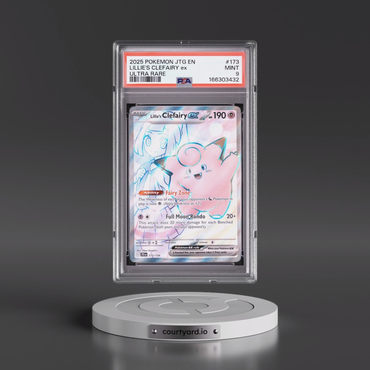 2025 Pokémon Jtg EN-Journey Together #173 Lillie's Clefairy EX - Holo Ultra Rare (PSA 9 MINT)