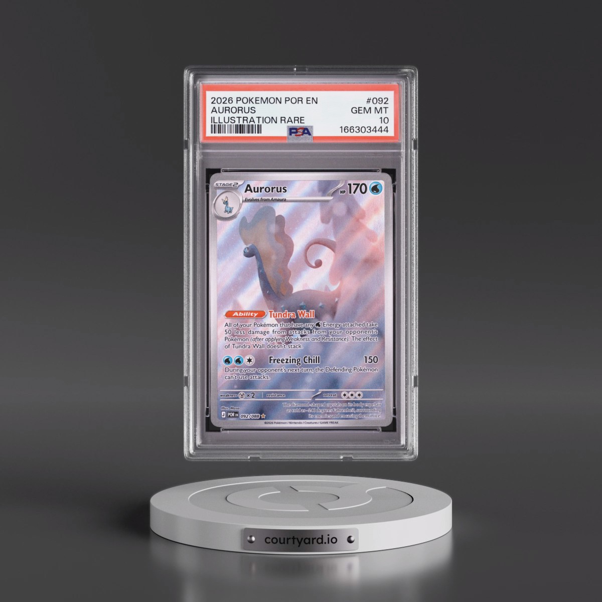 2026 Pokémon Por EN-Perfect Order #092 Aurorus - Illustration Rare (PSA 10 GEM MINT)