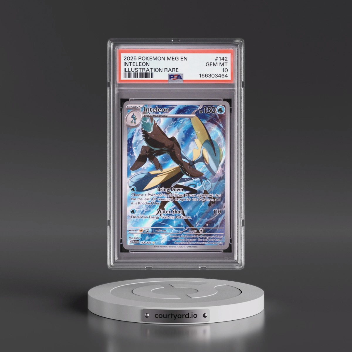 2025 Pokémon Meg EN-Mega Evolution #142 Inteleon - Illustration Rare (PSA 10 GEM MINT)