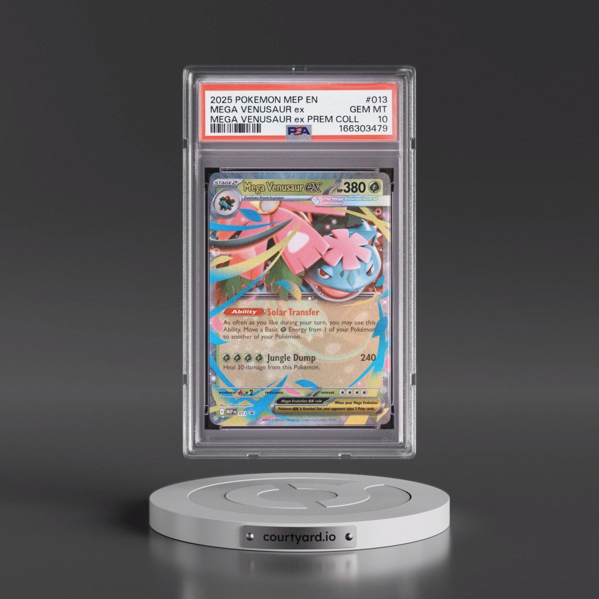 2025 Pokémon Mep EN-Me Black Star Promo #013 Mega Venusaur EX - Holo Mega Venusaur EX Premium Collection (PSA 10 GEM MINT)