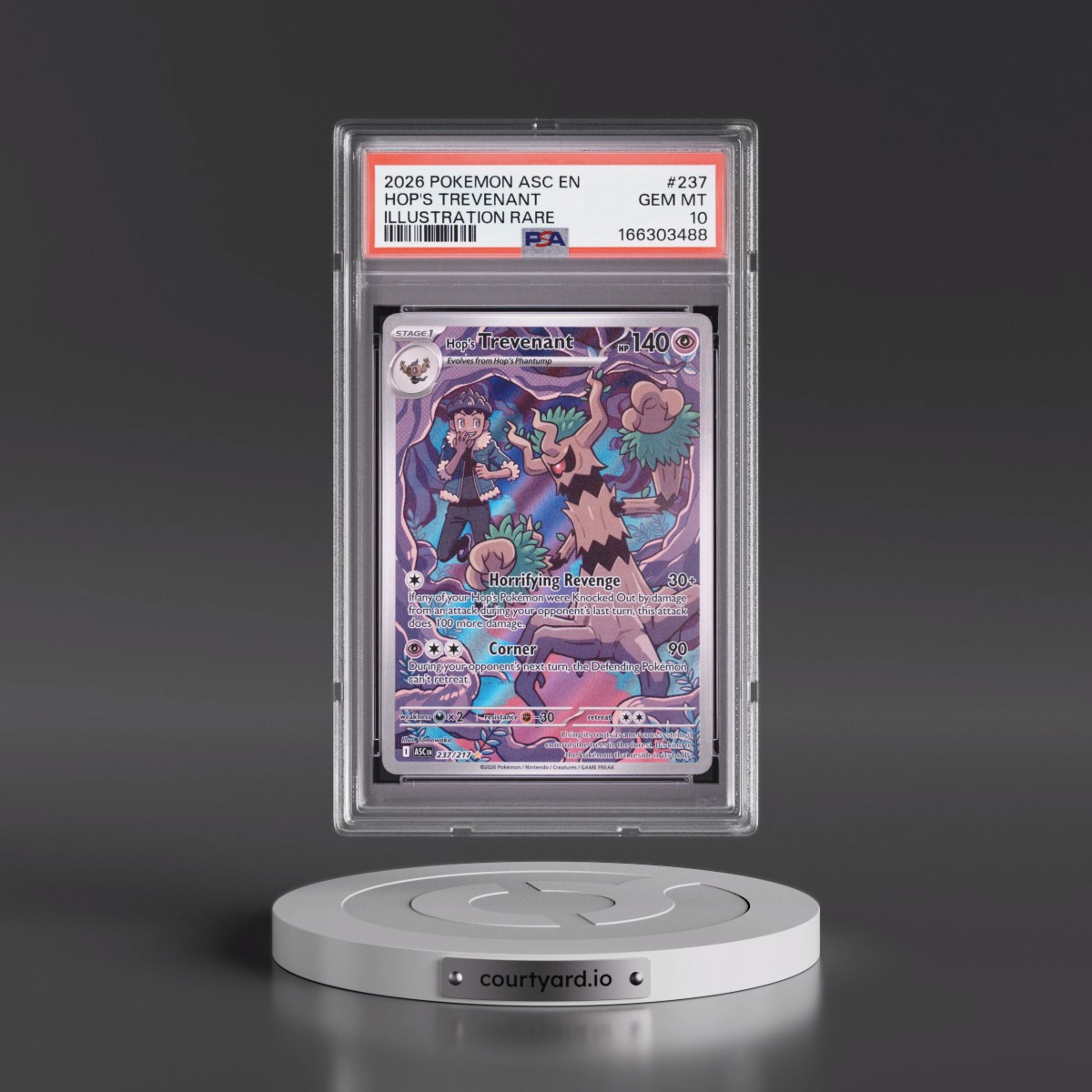 2026 Pokémon Asc EN-Ascended Heroes #237 Hop's Trevenant - Illustration Rare (PSA 10 GEM MINT)