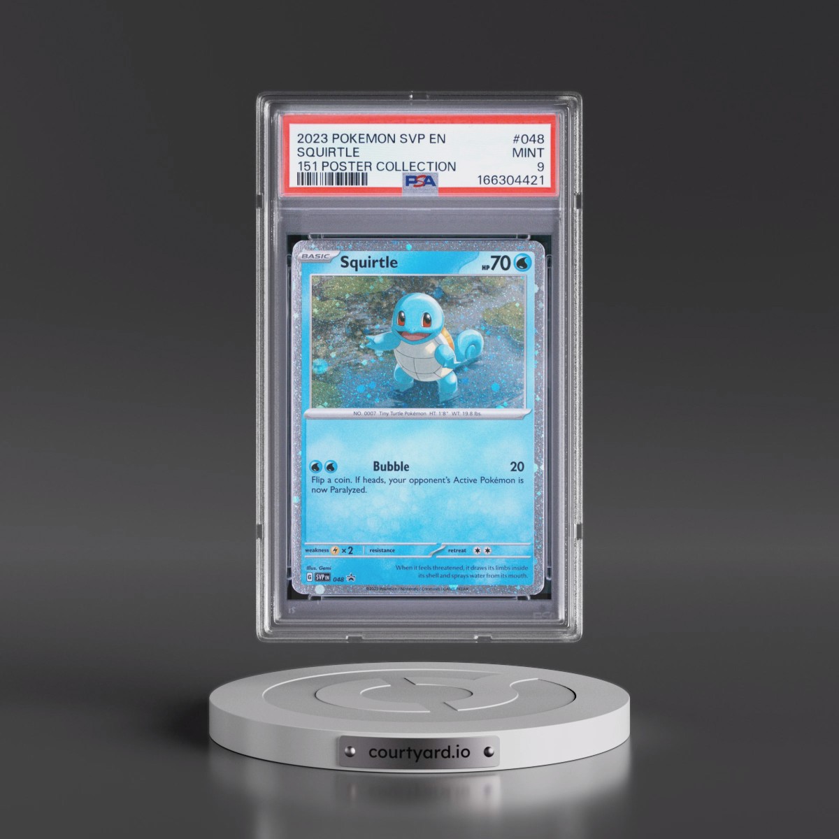 2023 Pokémon Svp EN-SV Black Star Promo #048 Squirtle - 151 Poster Collection (PSA 9 MINT)
