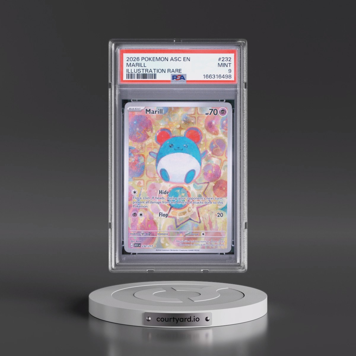 2026 Pokémon Asc EN-Ascended Heroes #232 Marill - Illustration Rare (PSA 9 MINT)