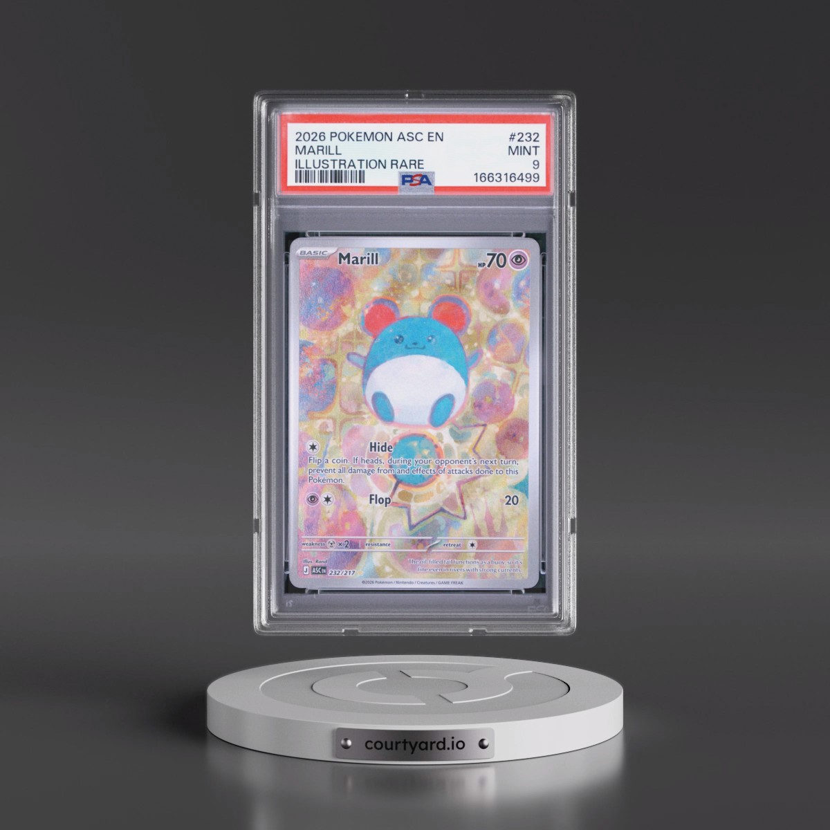 2026 Pokémon Asc EN-Ascended Heroes #232 Marill - Illustration Rare (PSA 9 MINT)