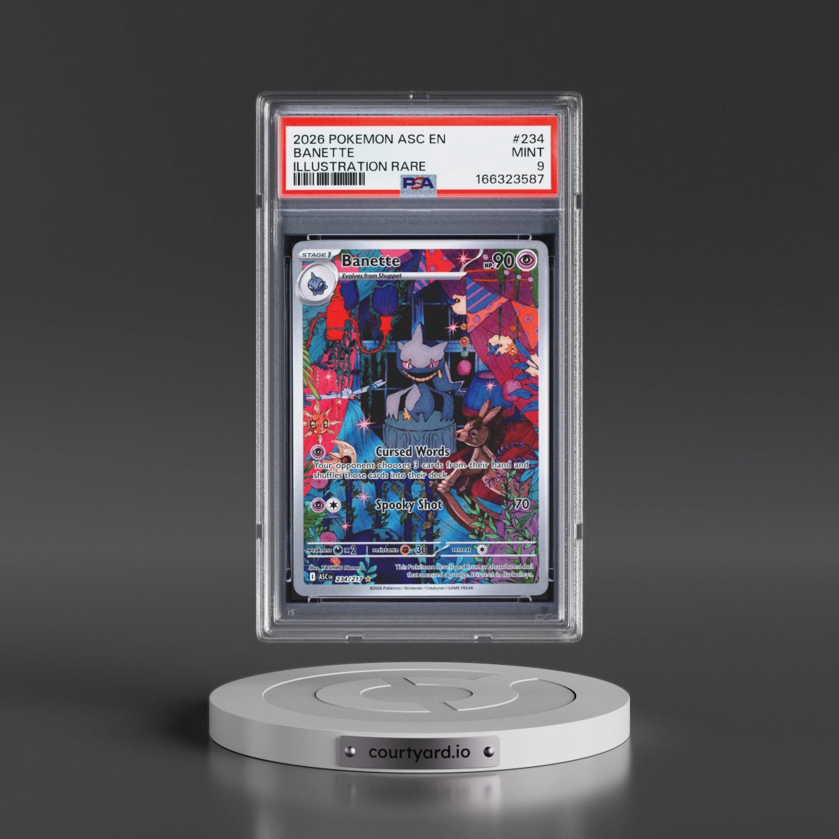 2026 Pokémon Asc EN-Ascended Heroes #234 Banette - Illustration Rare (PSA 9 MINT)