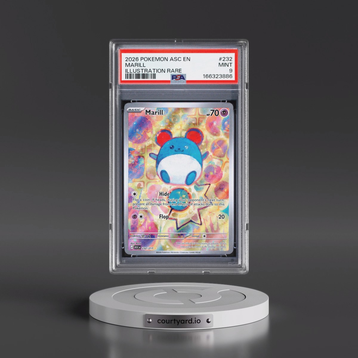 2026 Pokémon Asc EN-Ascended Heroes #232 Marill - Illustration Rare (PSA 9 MINT)