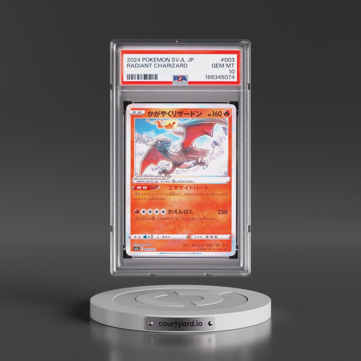 2024 Pokémon Svjl-Battle Master Deck Terastal Charizard EX #003 Radiant Charizard - Holo (PSA 10 GEM MINT)