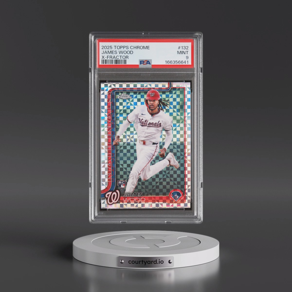 2025 Topps Chrome #132 James Wood - X-Fractor (PSA 9 MINT)