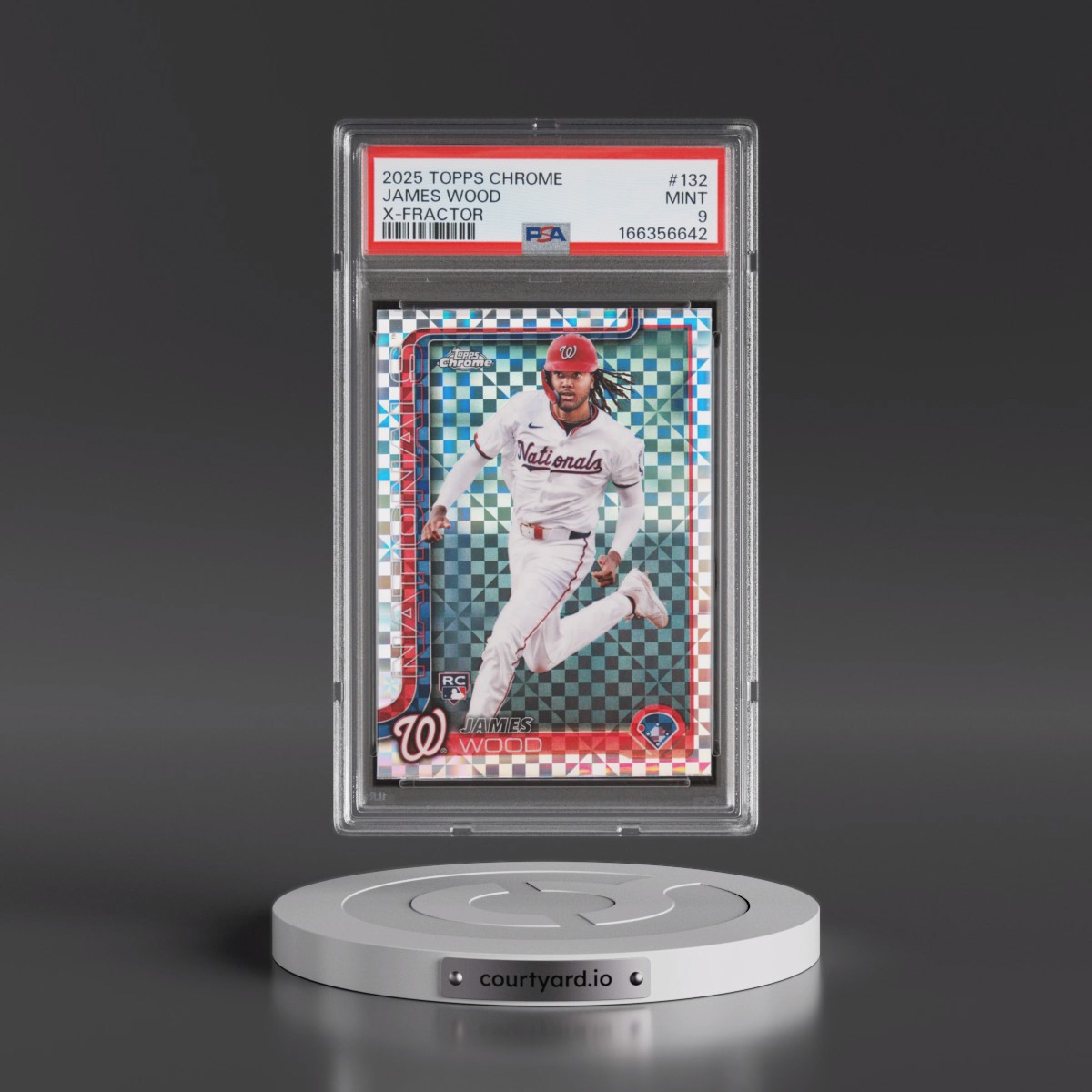 2025 Topps Chrome #132 James Wood - X-Fractor (PSA 9 MINT)