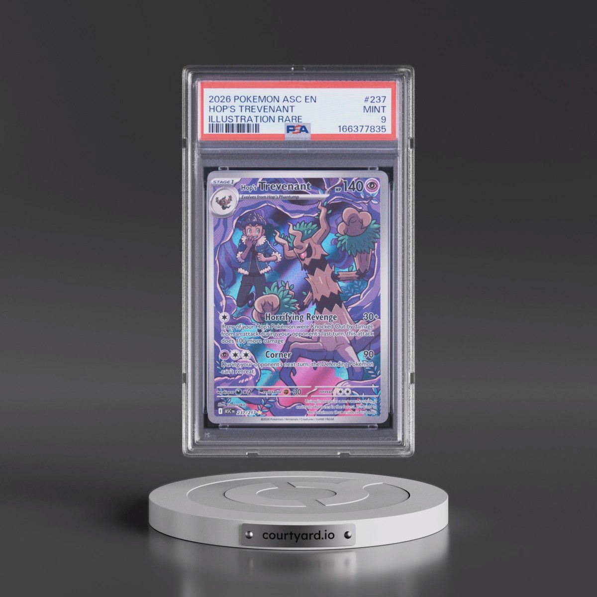 2026 Pokémon Asc EN-Ascended Heroes #237 Hop's Trevenant - Illustration Rare (PSA 9 MINT)
