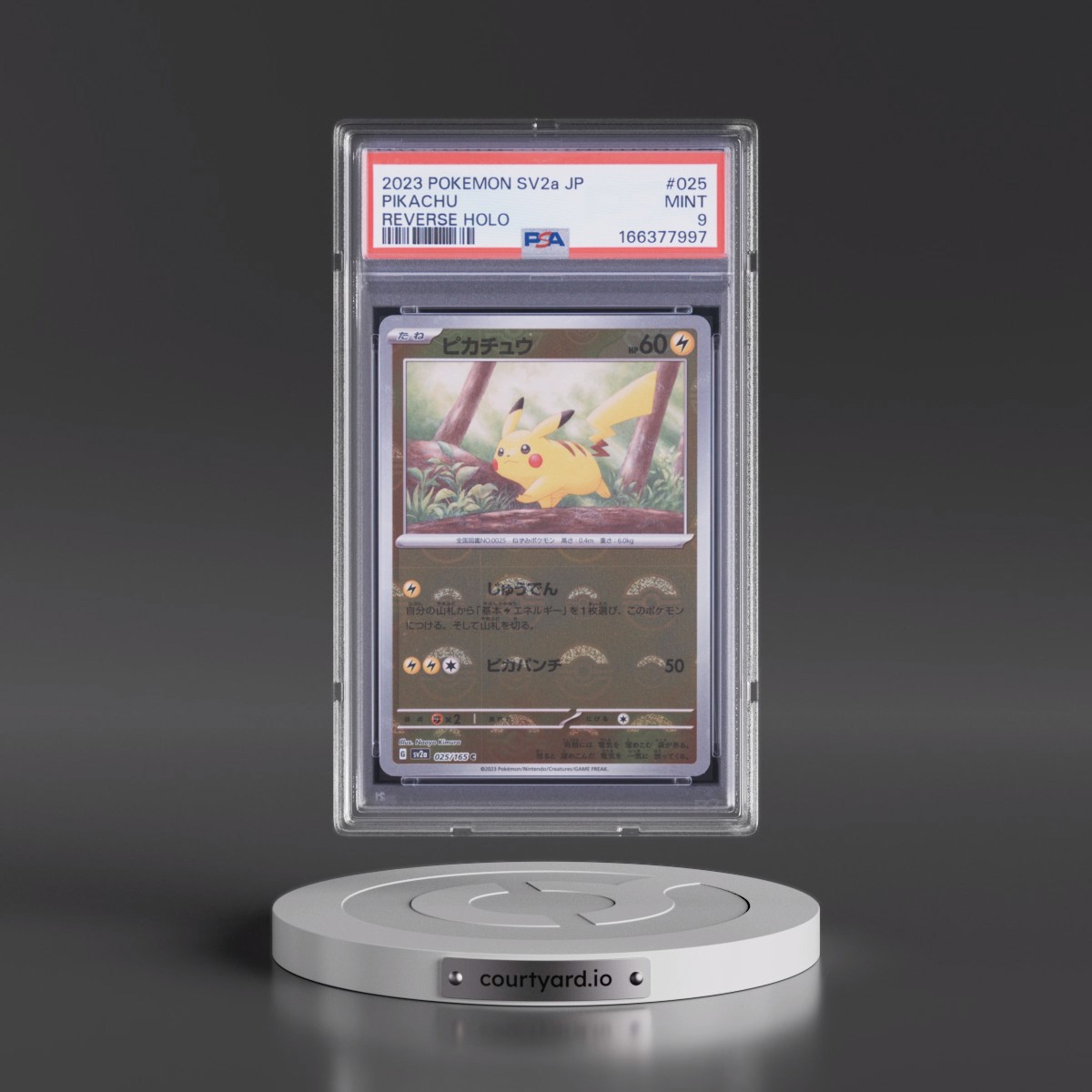 2023 Pokémon Sv2a-Pokémon Card 151 #025 Pikachu - Reverse Holo (PSA 9 MINT)
