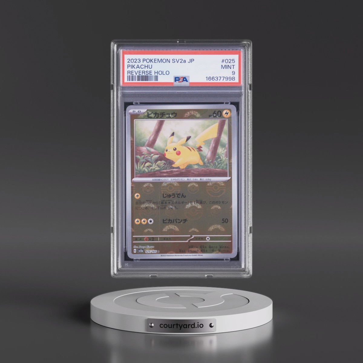 2023 Pokémon Sv2a-Pokémon Card 151 #025 Pikachu - Reverse Holo (PSA 9 MINT)