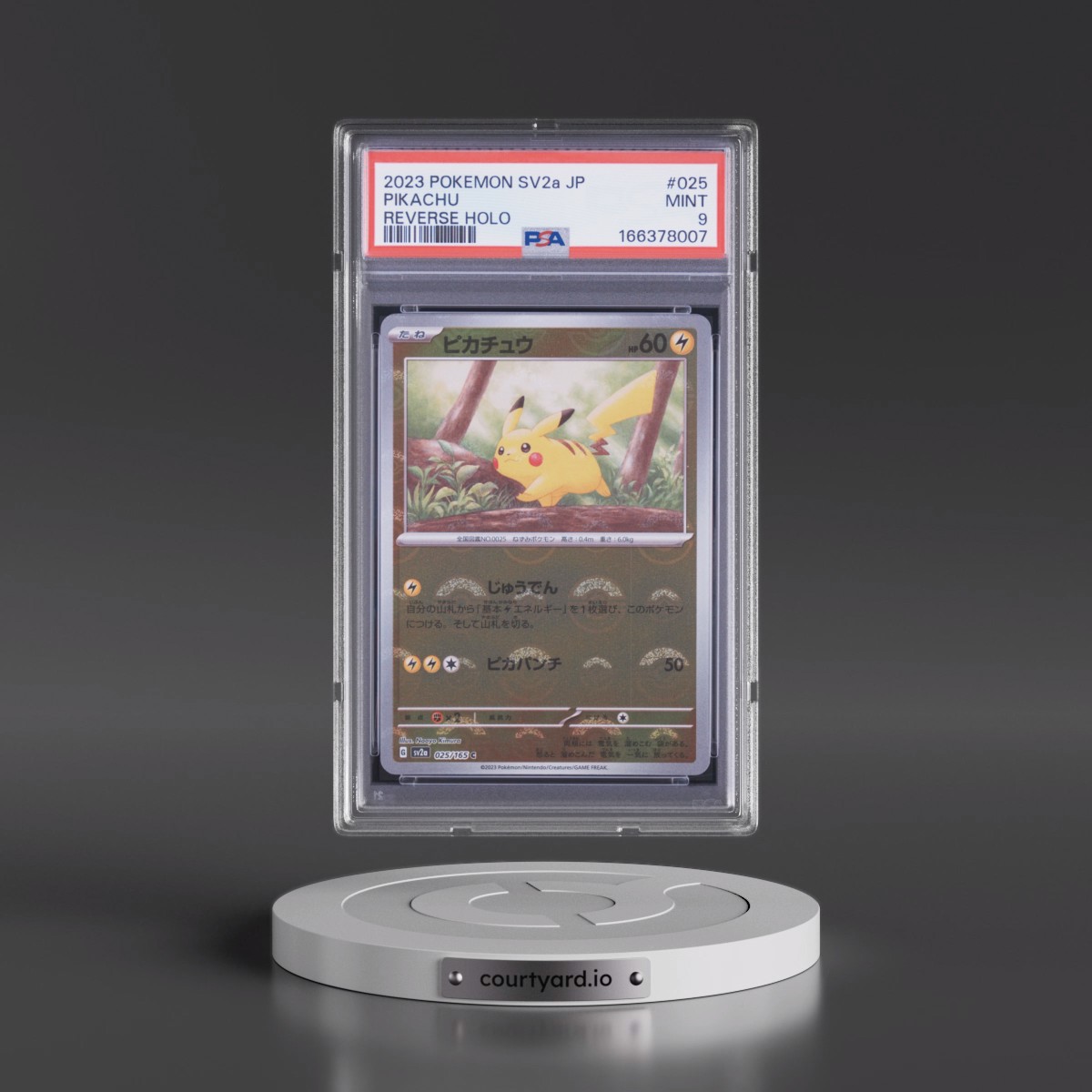 2023 Pokémon Sv2a-Pokémon Card 151 #025 Pikachu - Reverse Holo (PSA 9 MINT)