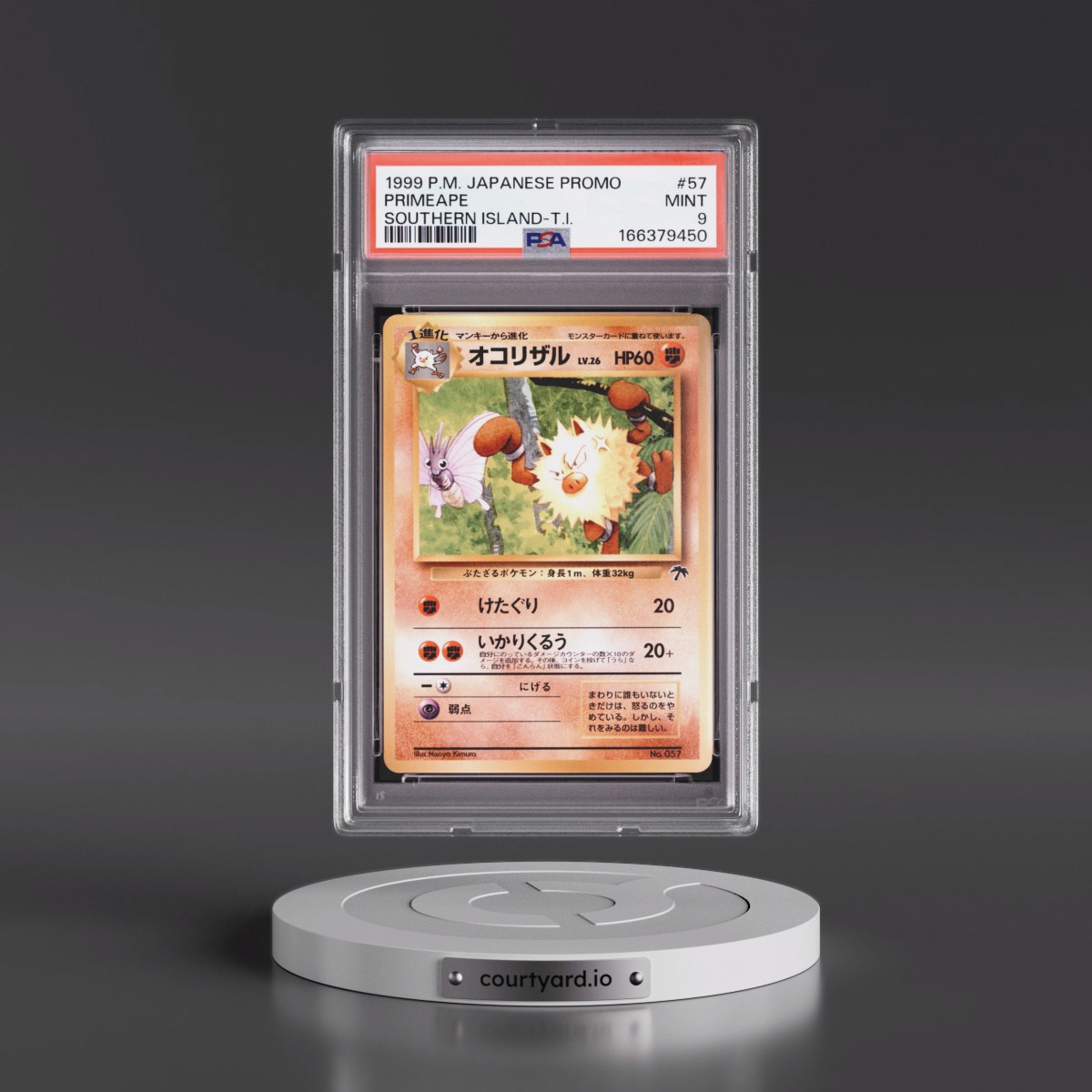 1999 Pokémon Promo Southern Islands #57 Primeape - Southern Island-T.I. (PSA 9 MINT)