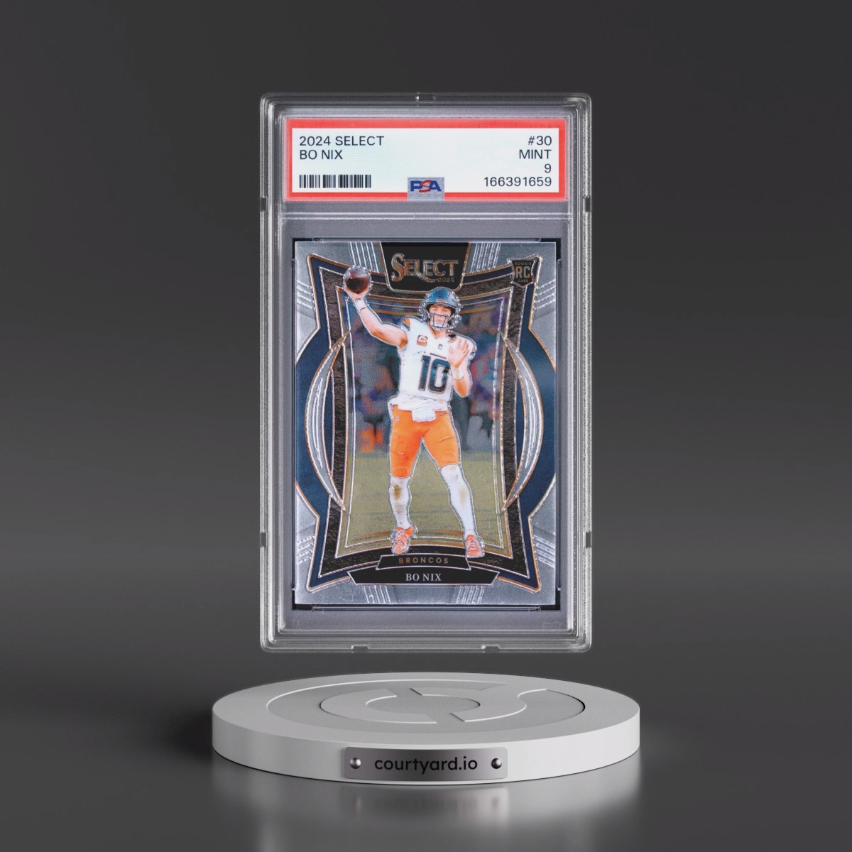 2024 Panini Select #30 Bo Nix (PSA 9 MINT)