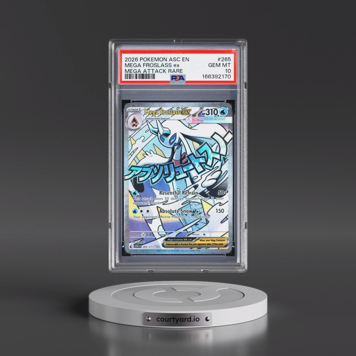 2026 Pokémon Asc EN-Ascended Heroes Mega Froslass EX - Holo Mega Attack Rare #265 PSA 10