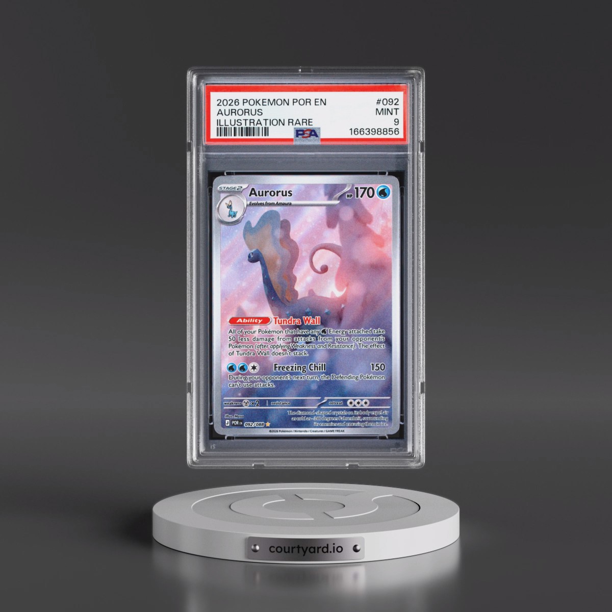 2026 Pokémon Por EN-Perfect Order #092 Aurorus - Illustration Rare (PSA 9 MINT)