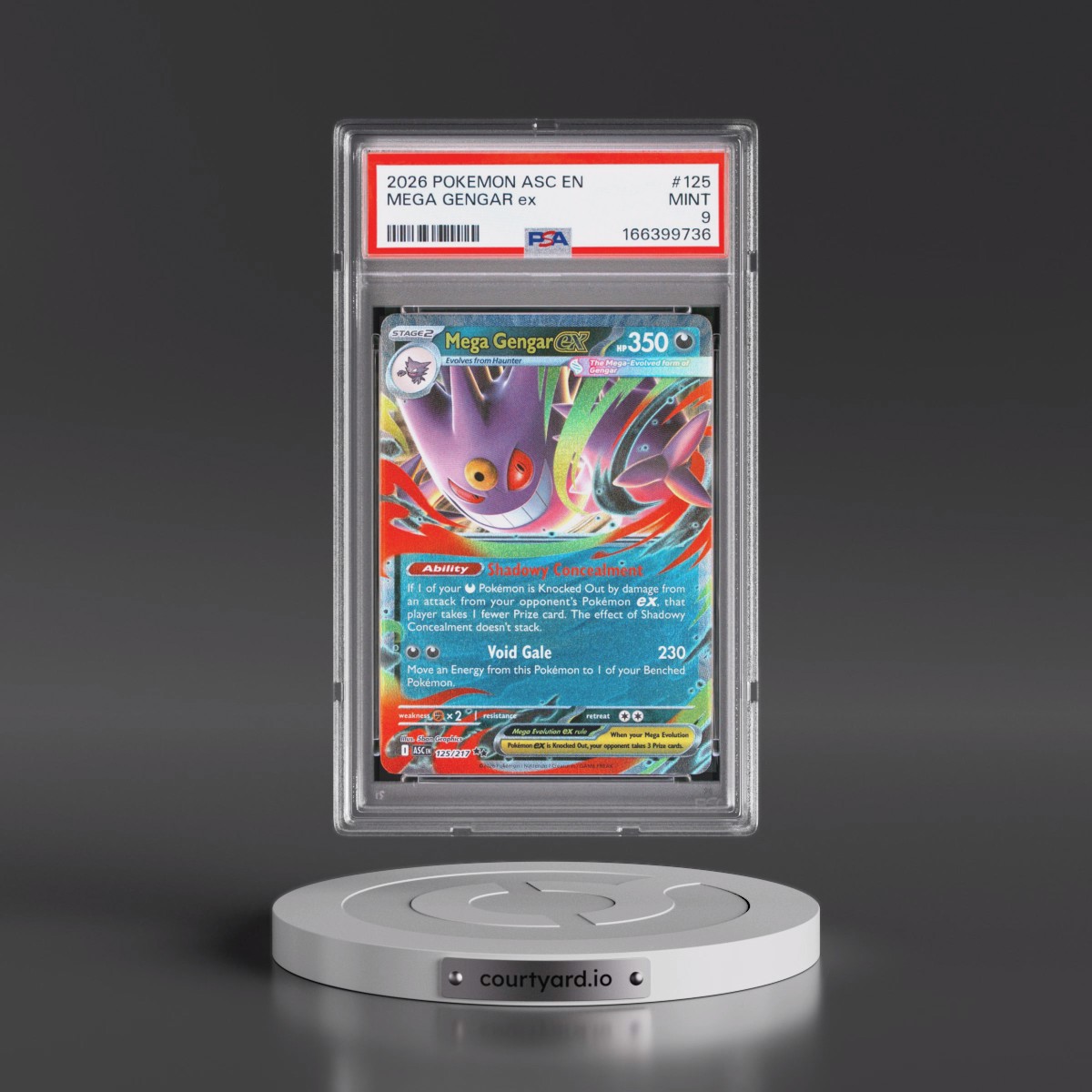 2026 Pokémon Asc EN-Ascended Heroes #125 Mega Gengar EX - Holo (PSA 9 MINT)