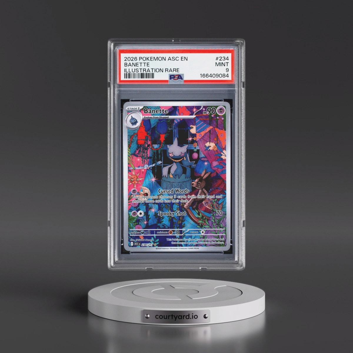 2026 Pokémon Asc EN-Ascended Heroes #234 Banette - Illustration Rare (PSA 9 MINT)