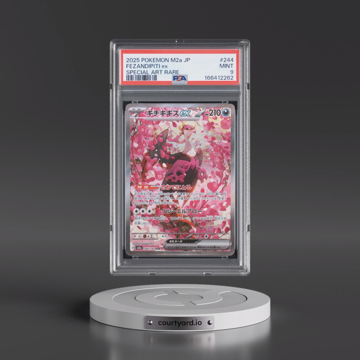 2025 Pokémon M2a-Mega Dream EX #244 Fezandipiti EX - Holo Special Art Rare (PSA 9 MINT)