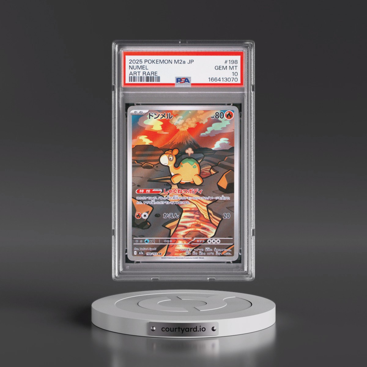 2025 Pokémon M2a-Mega Dream EX #198 Numel - Art Rare (PSA 10 GEM MINT)