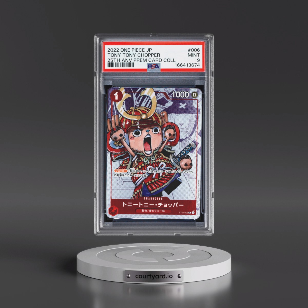 2022 One Piece Japanese 25th Anniversary Premium Card Collection Tony Tony Chopper #006 PSA 9