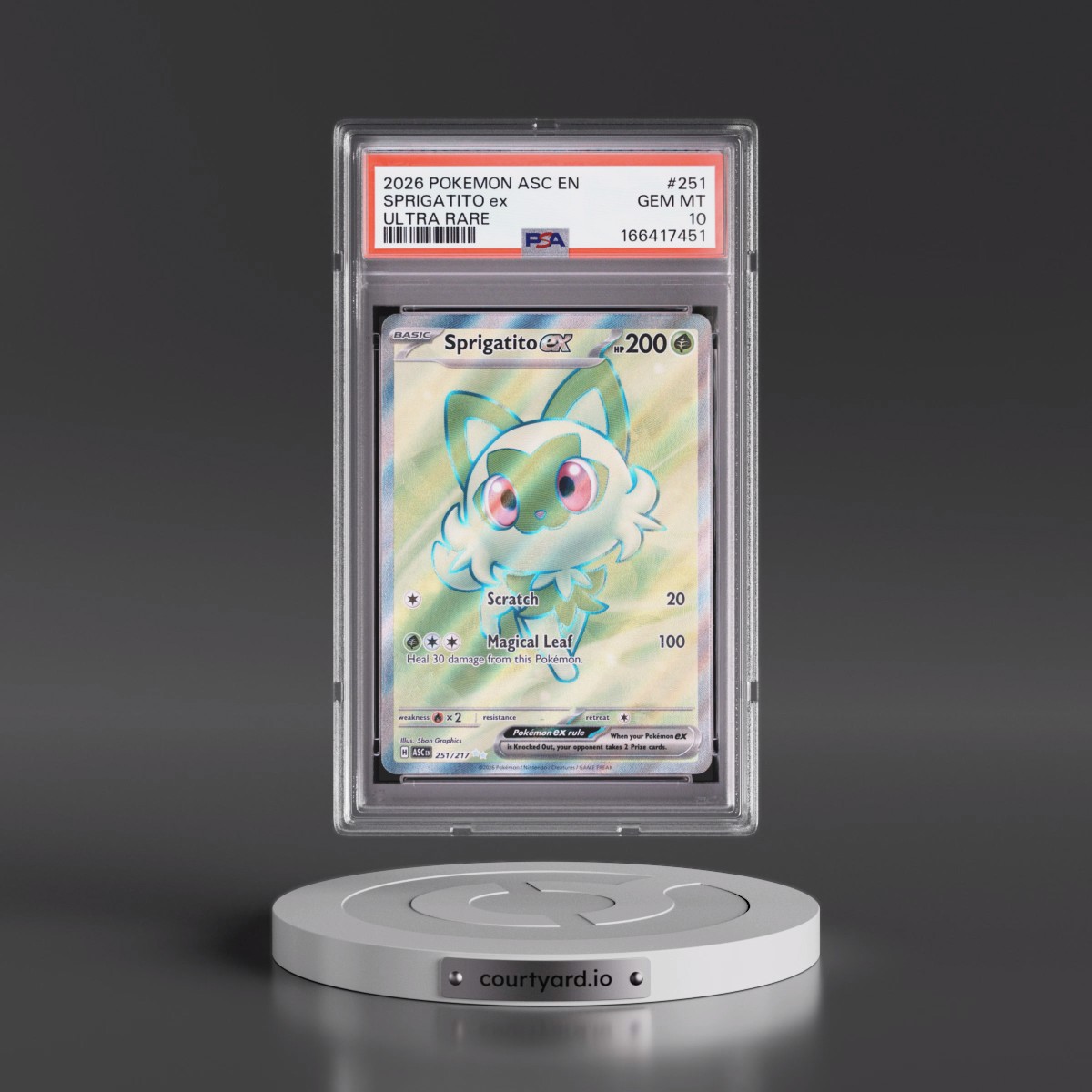 2026 Pokémon Asc EN-Ascended Heroes #251 Sprigatito EX - Holo Ultra Rare (PSA 10 GEM MINT)