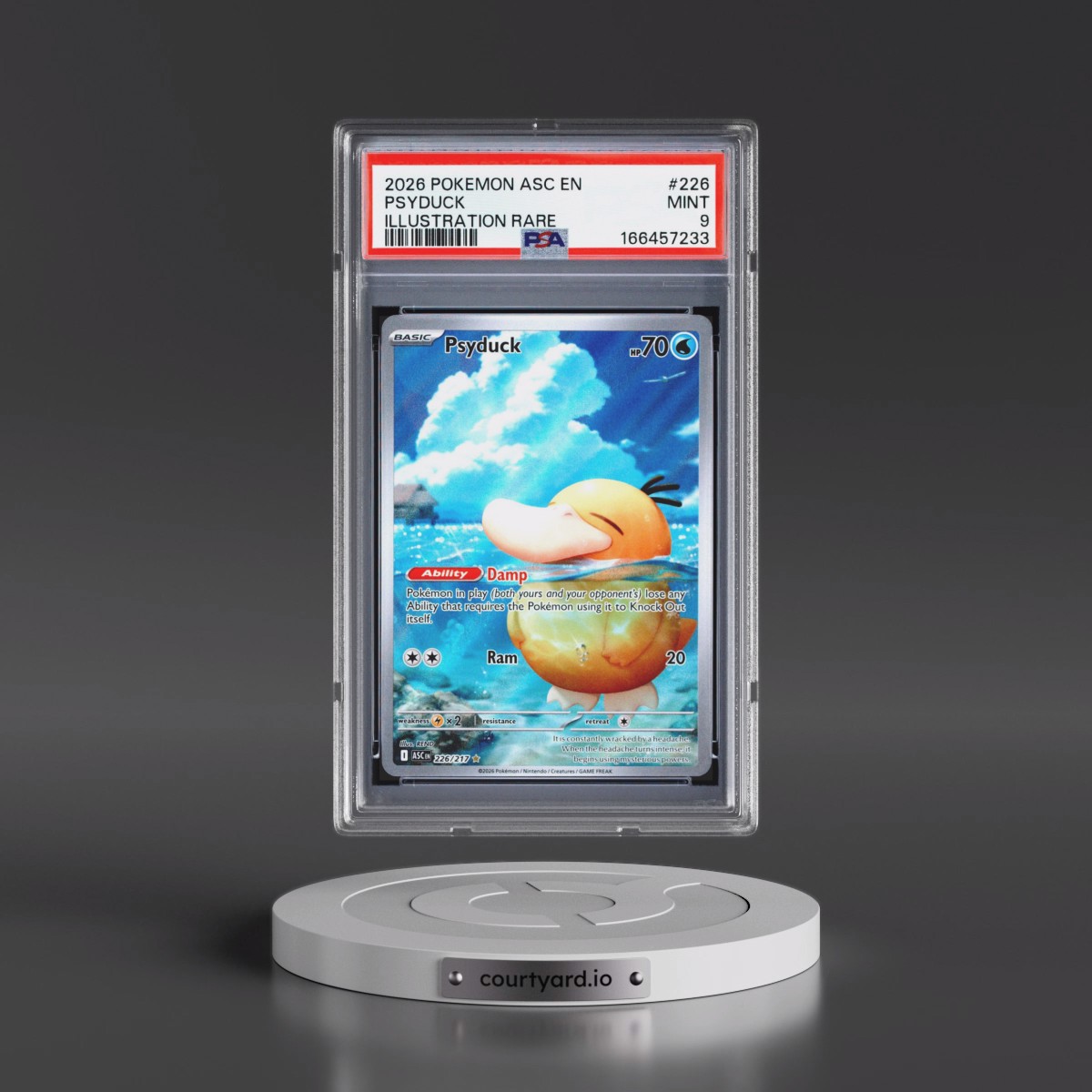 2026 Pokémon Asc EN-Ascended Heroes #226 Psyduck - Illustration Rare (PSA 9 MINT)