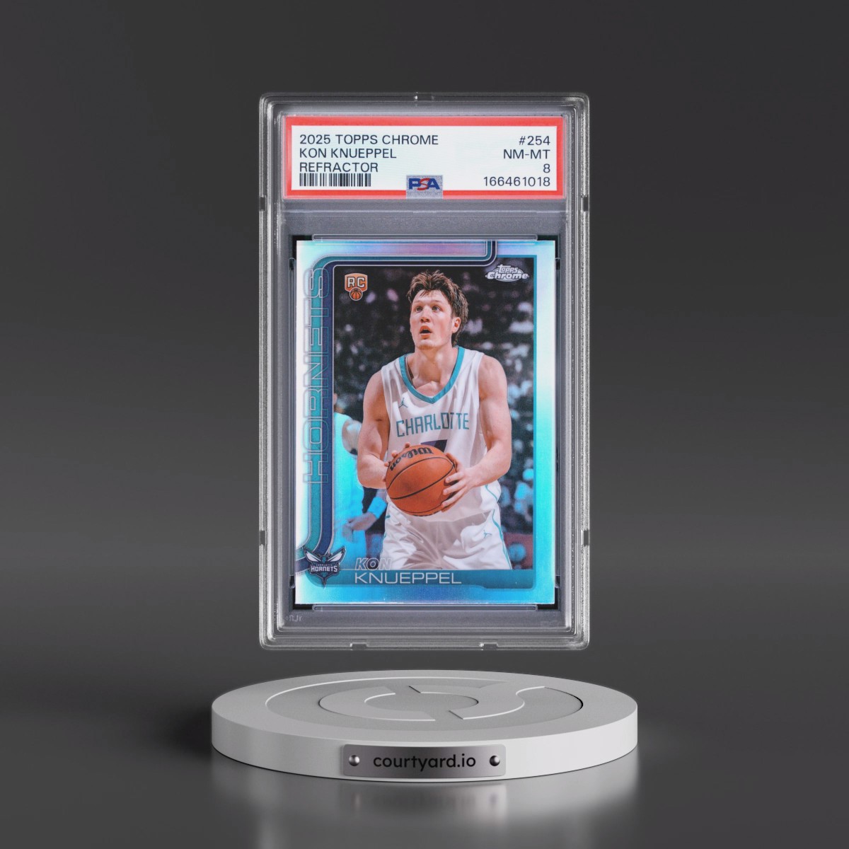 2025 Topps Chrome #254 Kon Knueppel - Refractor (PSA 8 NM-MT)