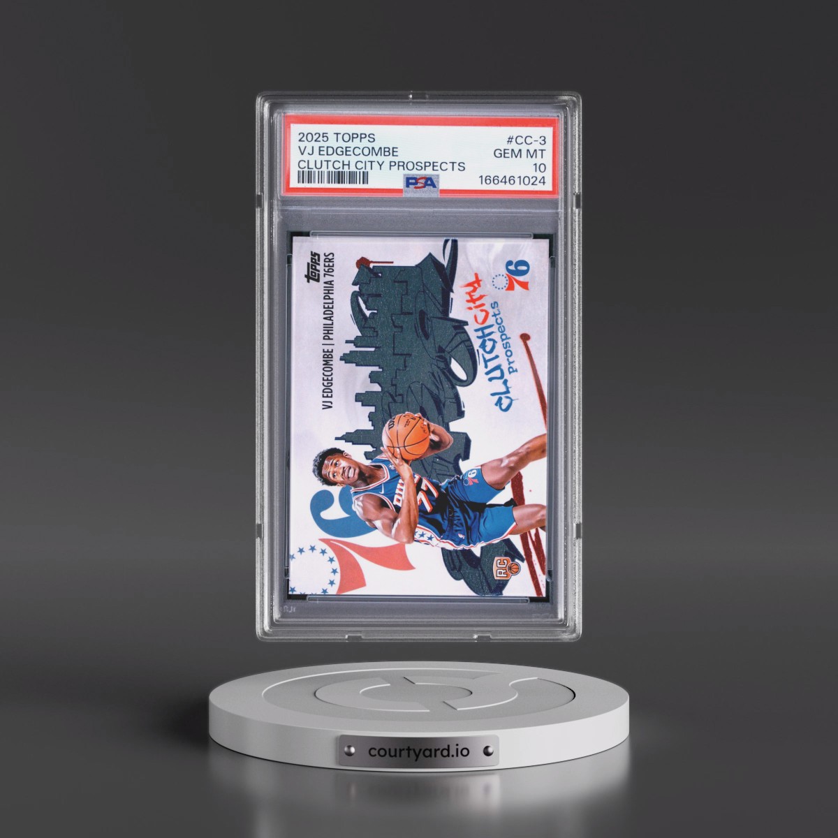 2025 Topps Clutch City Prospects #CC-3 VJ Edgecombe (PSA 10 GEM MINT)