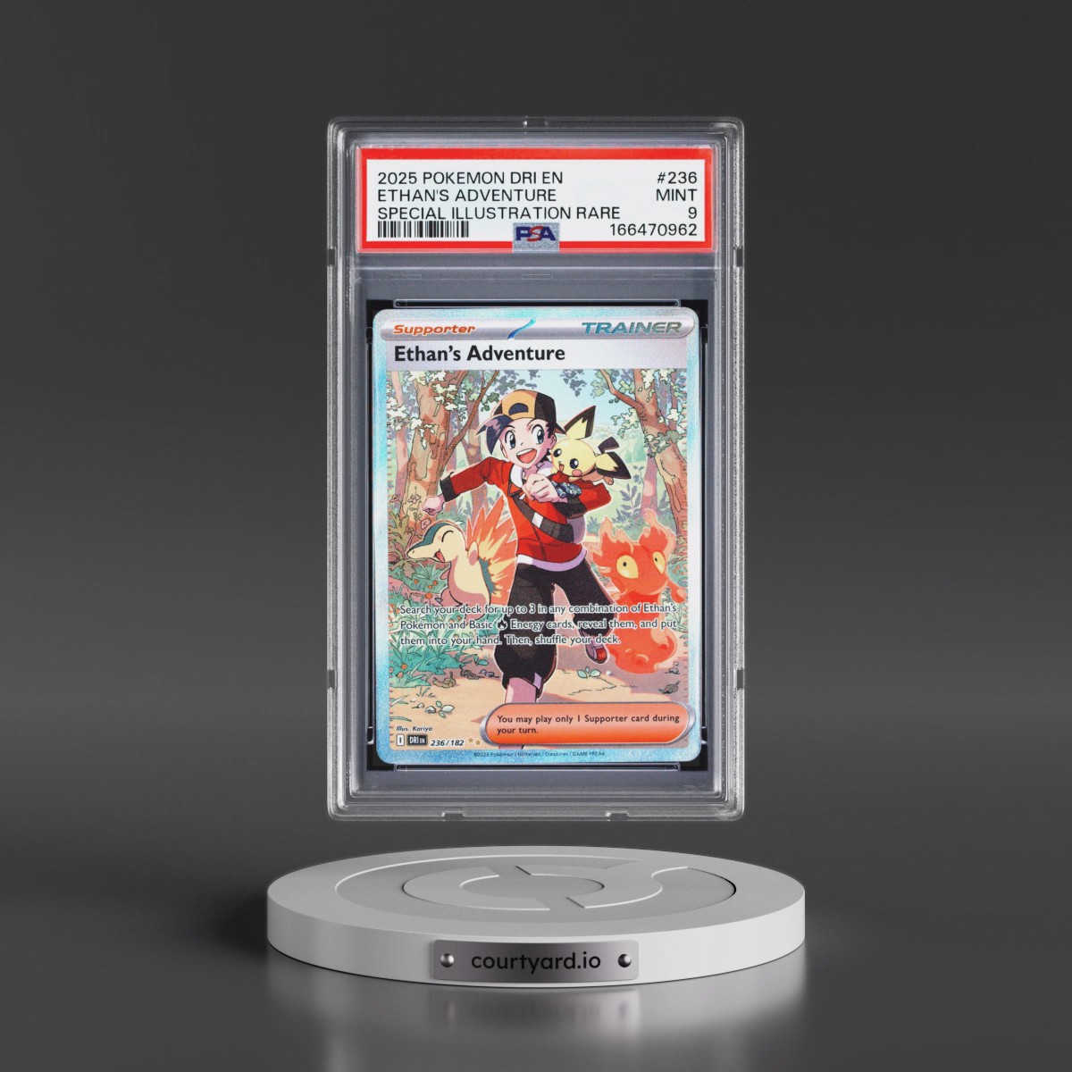 2025 Pokémon Dri EN-Destined Rivals #236 Ethan's Adventure - Special Illustration Rare (PSA 9 MINT)