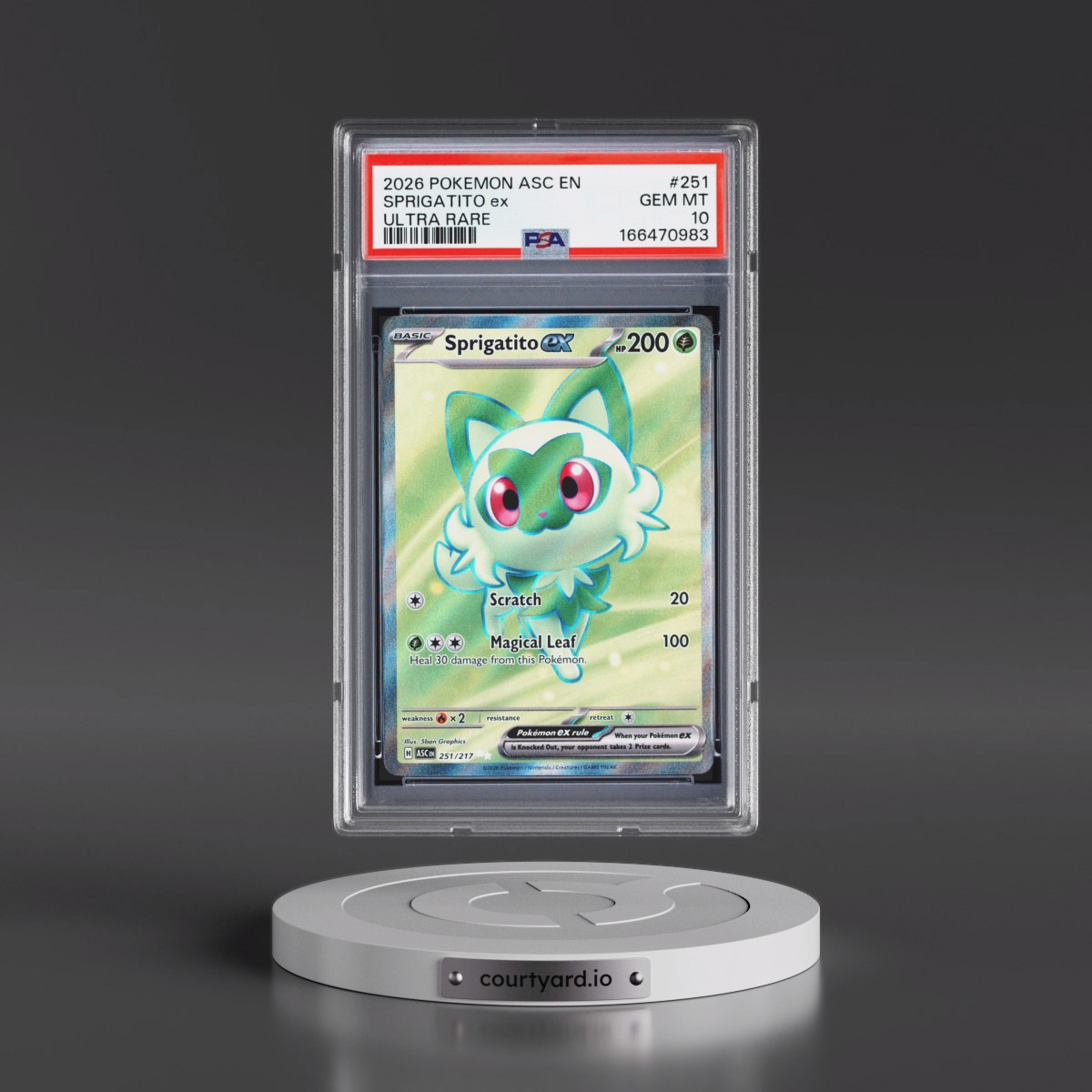 2026 Pokémon Asc EN-Ascended Heroes #251 Sprigatito EX - Holo Ultra Rare (PSA 10 GEM MINT)