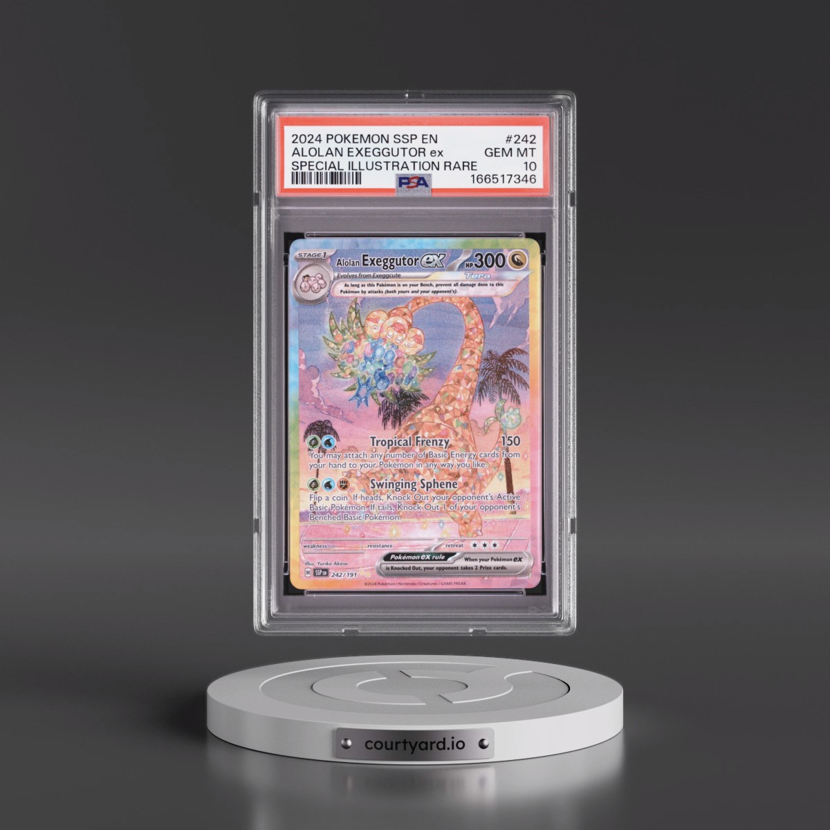 2024 Pokémon Ssp EN-Surging Sparks #242 Alolan Exeggutor EX - Holo Special Illustration Rare (PSA 10 GEM MINT)