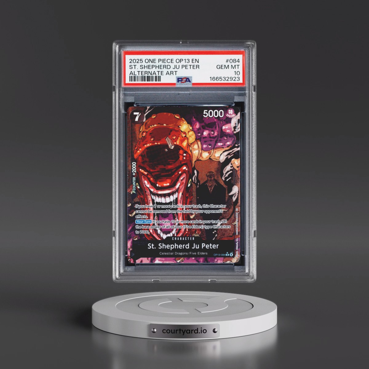 2025 One Piece OP13-Carrying on His Will #084 St. Shepherd JU Peter - Alternate Art (PSA 10 GEM MINT)