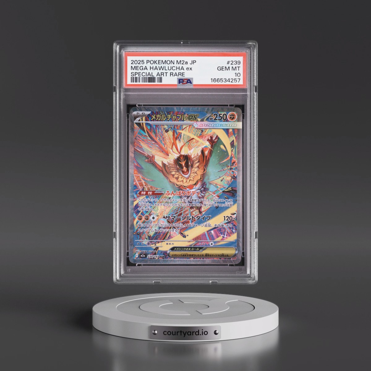 2025 Pokémon M2a-Mega Dream EX #239 Mega Hawlucha EX - Holo Special Art Rare (PSA 10 GEM MINT)