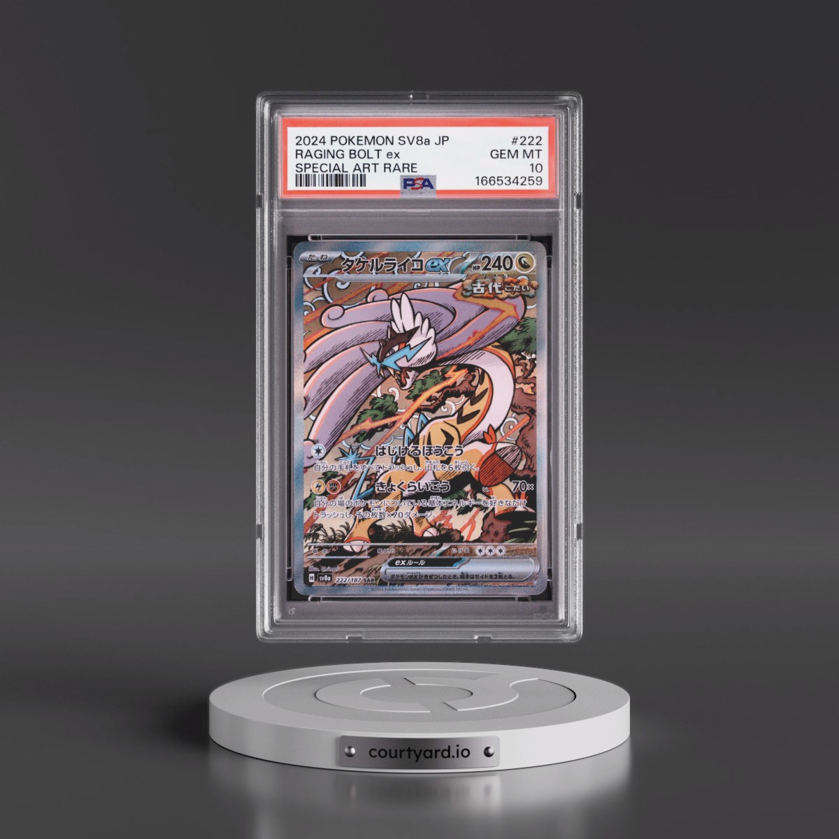 2024 Pokémon Sv8a-Terastal Fest EX #222 Raging Bolt EX - Holo Special Art Rare (PSA 10 GEM MINT)
