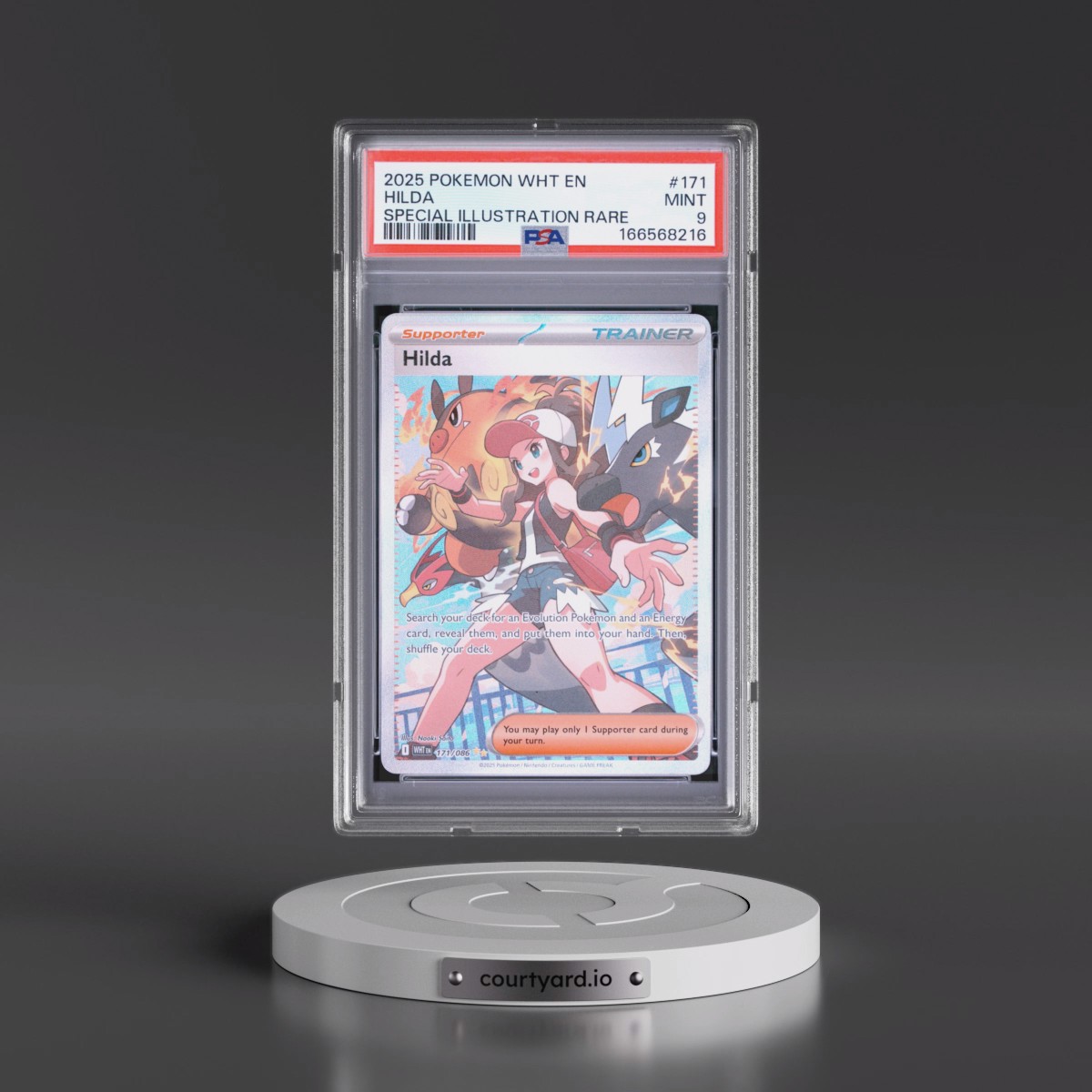 2025 Pokémon Wht EN-White Flare Hilda - Special Illustration Rare #171 PSA 9