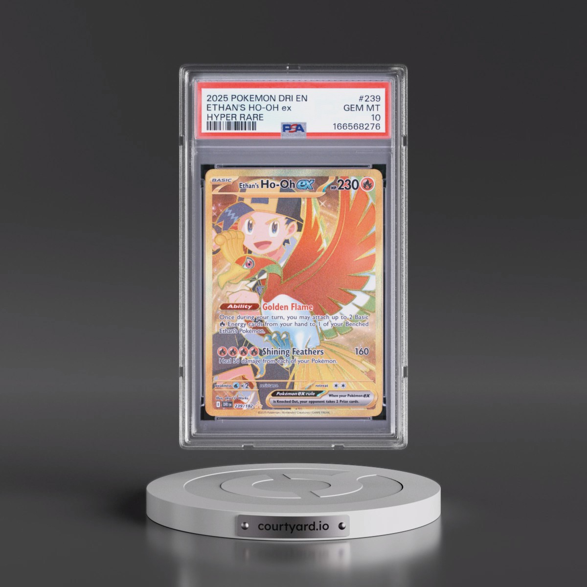 2025 Pokémon Dri EN-Destined Rivals #239 Ethan's HO-Oh EX - Holo Hyper Rare (PSA 10 GEM MINT)