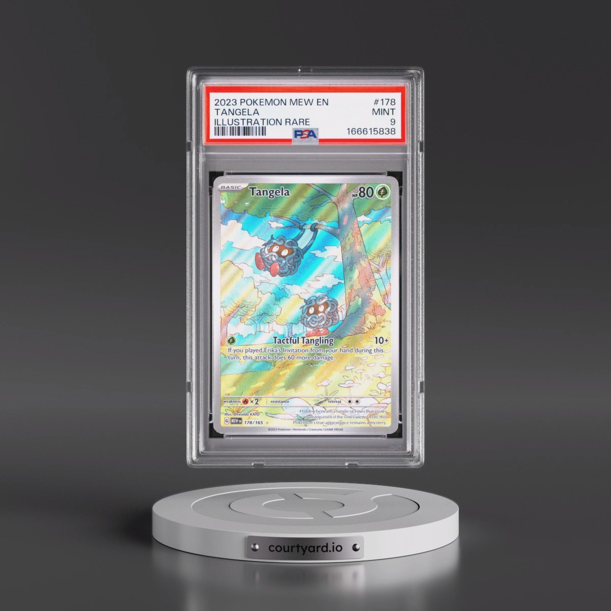 2023 Pokémon Mew EN-151 #178 Tangela - Illustration Rare (PSA 9 MINT)