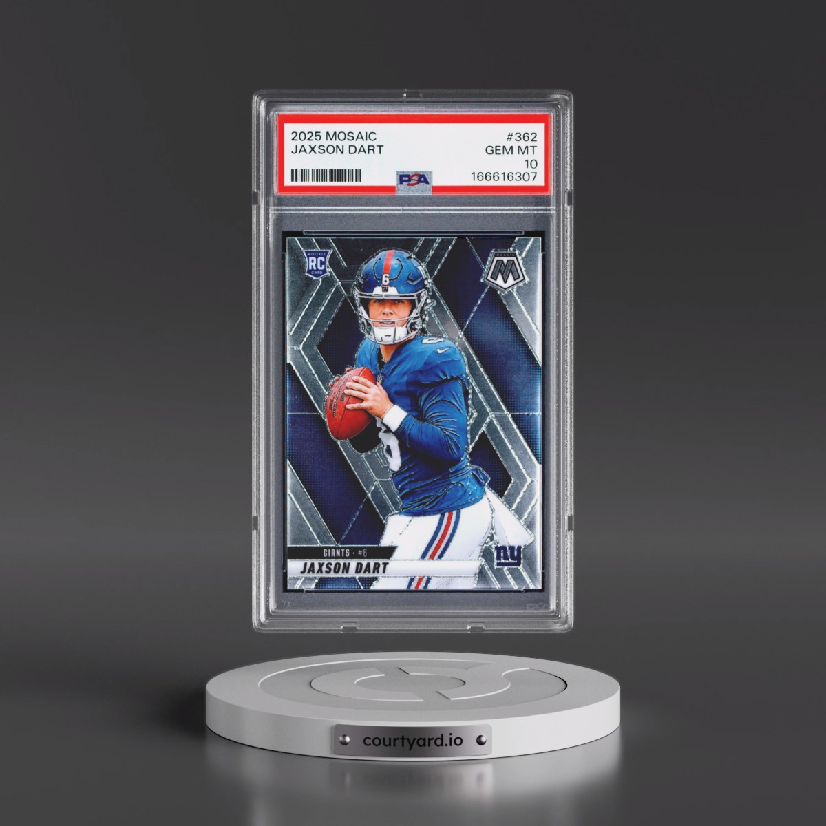 2025 Panini Mosaic Jaxson Dart #362 PSA 10
