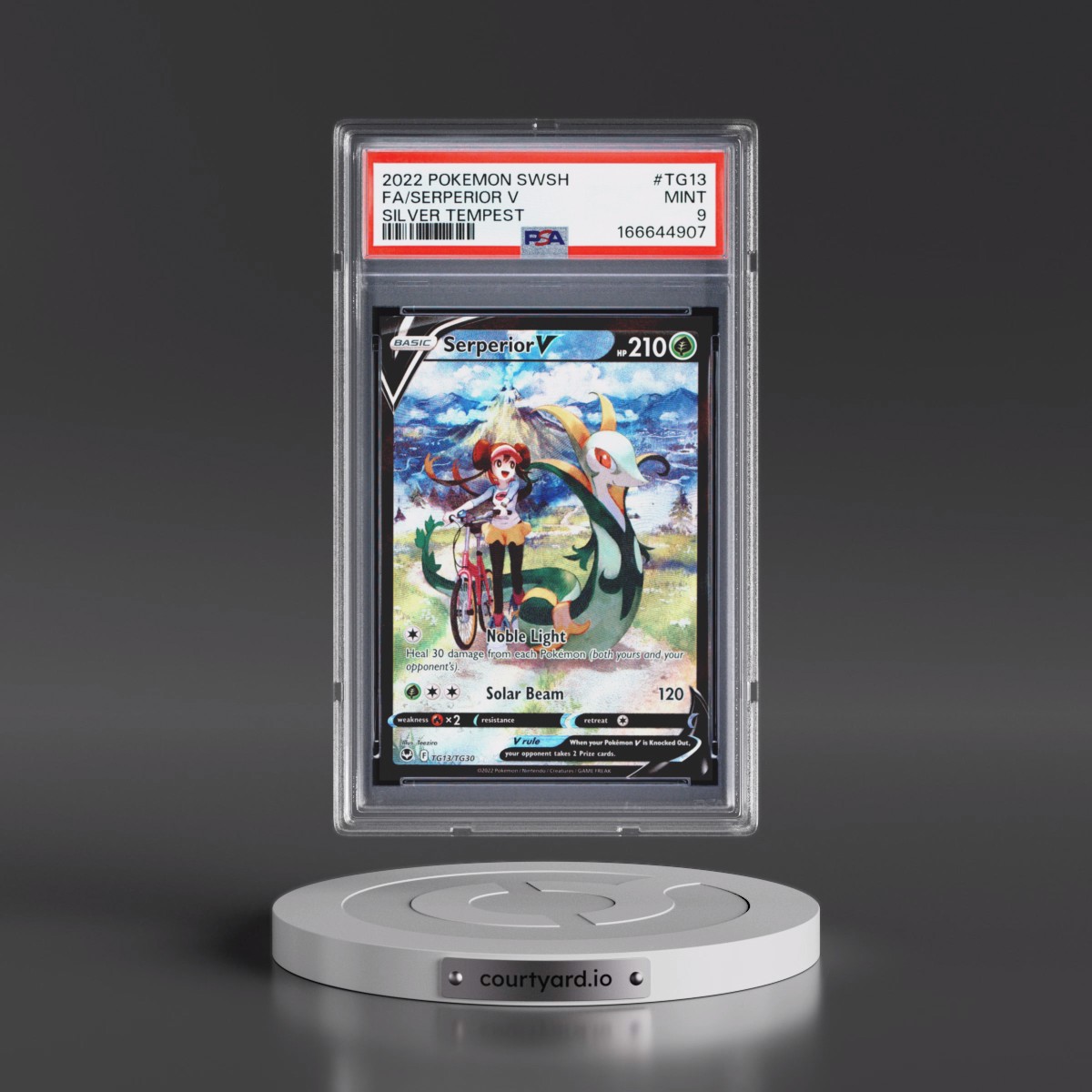 2022 Pokémon Sword & Shield Silver Tempest #TG13 Serperior V - Holo Full Art (PSA 9 MINT)