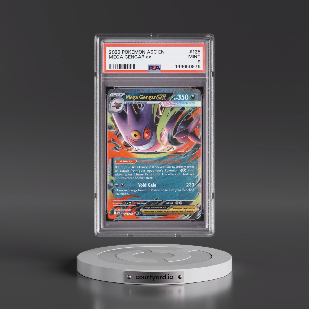 2026 Pokémon Asc EN-Ascended Heroes #125 Mega Gengar EX - Holo (PSA 9 MINT)