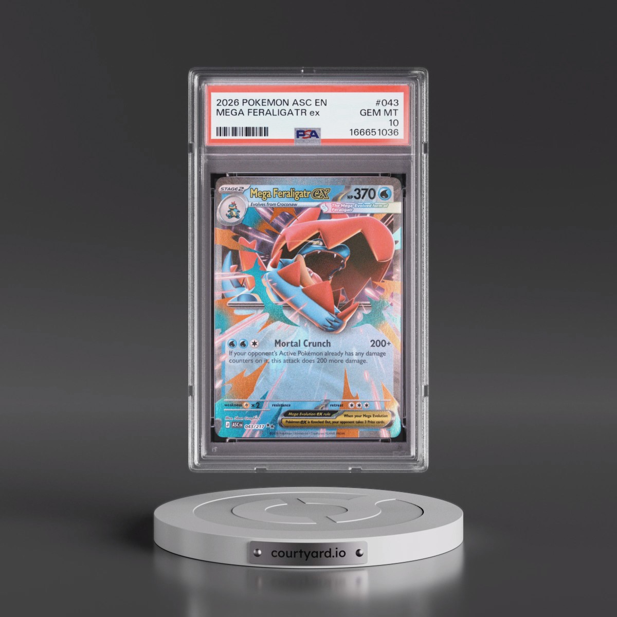 2026 Pokémon Asc EN-Ascended Heroes Mega Feraligatr EX - Holo #043 PSA 10